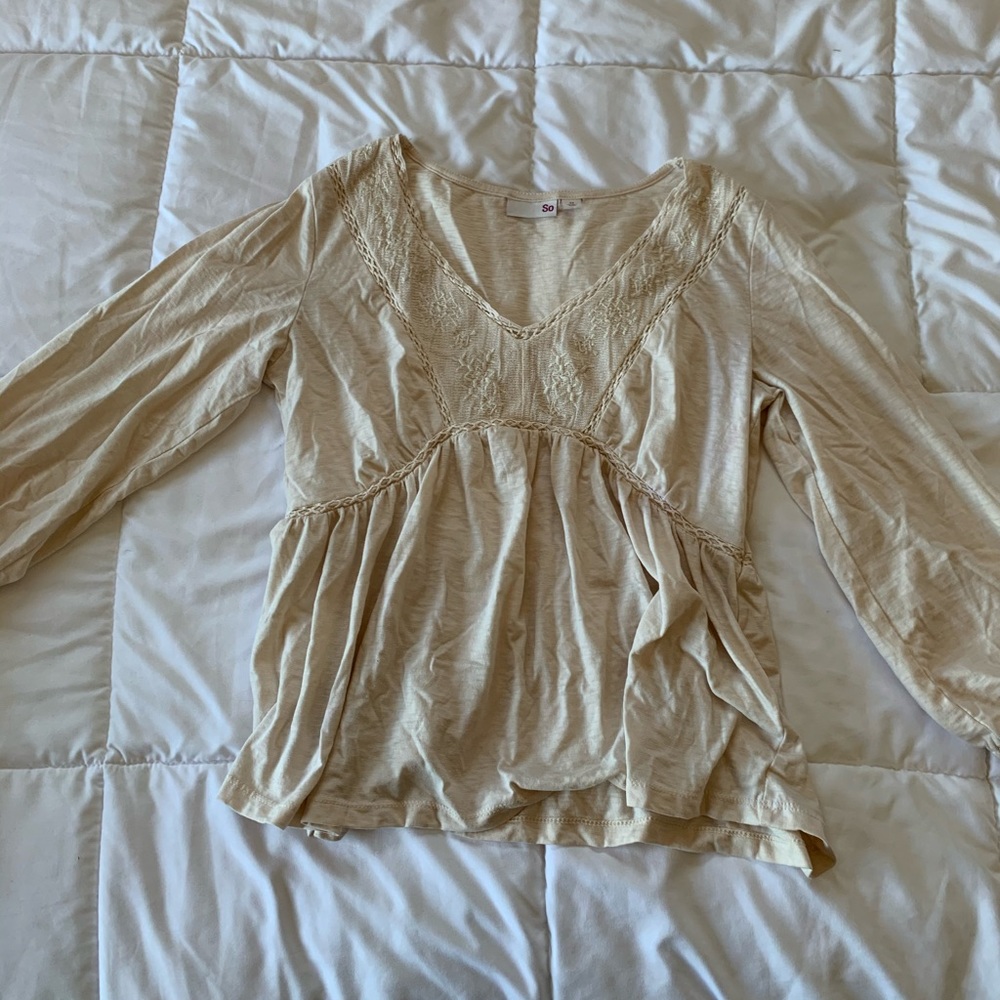 creme hippie top